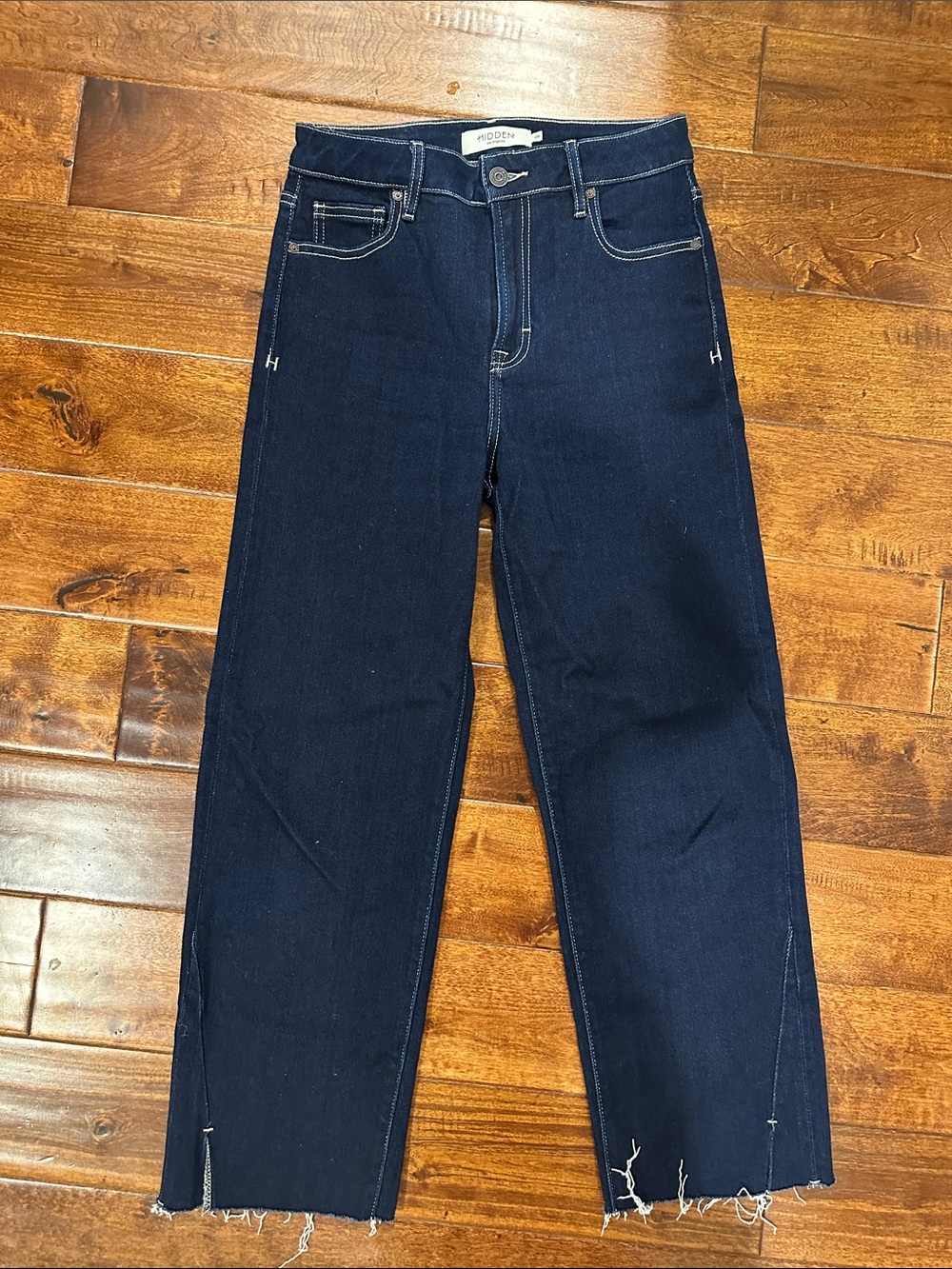 Hidden Denim Dark Wash Straight-Leg Jeans